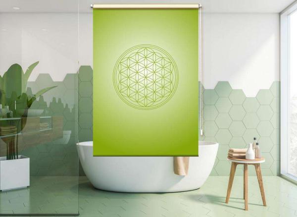 Extartiqe Duschrollo - Blume des Lebens green